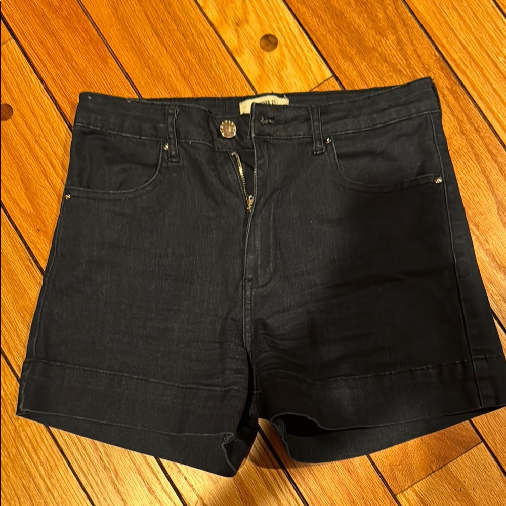 Women's Dark Blue Denim Shorts